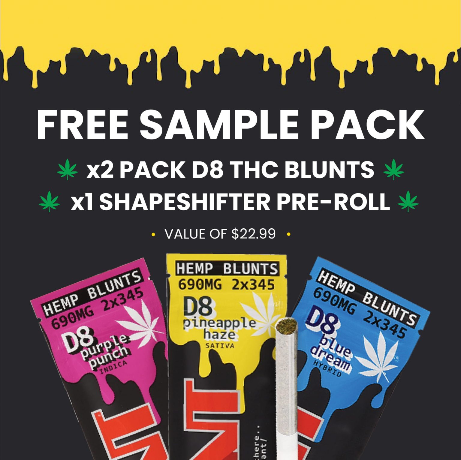 Order Free Delta 8 Blunt & Preroll Samples DVNT Delta8