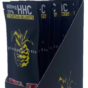 Pineapple Haze Blunts Box Open Side 2, DVNT Delta-8